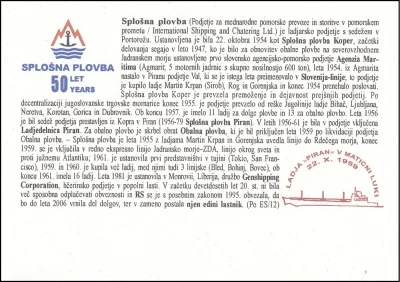 50 LET/YEARS SPLOŠNA PLOVBA